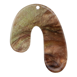 Anh&auml;nger aus Resin im Organicdesign Glitzer Multicolor brown