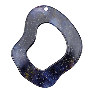 Anh&auml;nger aus Resin im Organicdesign Glitzer Multicolor galaxy