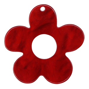 Anh&auml;nger aus Resin Blume Salsa red