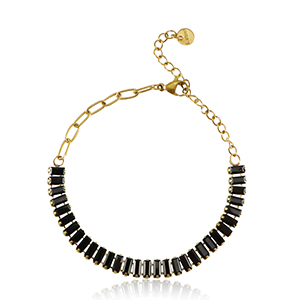 Stainless Steel - Rostfrei Stahl Armb&auml;nder Gold-black