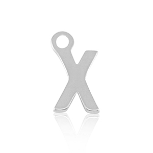 Anh&auml;nger aus Stainless Steel - Rostfreiem Stahl Initial X Silver
