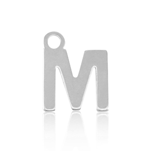 Anh&auml;nger aus Stainless Steel - Rostfreiem Stahl Initial M Silver
