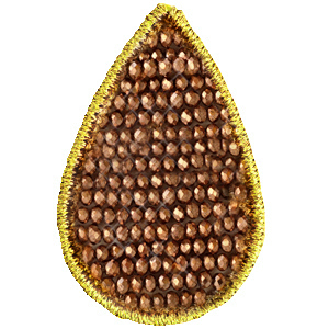 Geh&auml;kelten Anh&auml;nger mit Facett Perlen Tropfen Copper