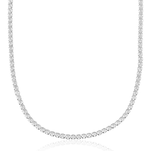 Stainless Steel - Rostfrei Stahl Kette Silber-crystal