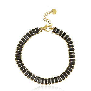 Stainless Steel - Rostfrei Stahl Armb&auml;nder Gold-black