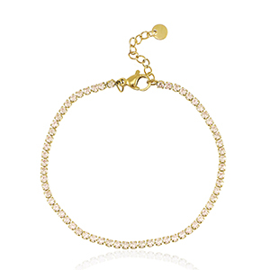 Stainless Steel - Rostfrei Stahl Armb&auml;nder Gold-peach