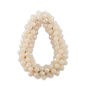 Facetten Perlen Anhh&auml;nger drop Nude pink