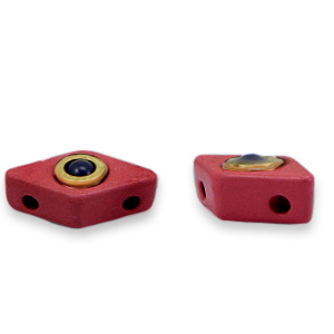 Tile bead Rhombus Rosewood pink