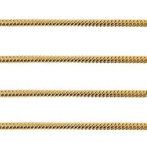 Zubeh&ouml;r aus Stainless Steel - Rostfreiem Stahl Gliederkette Schlangen 1.6mm Gold