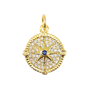 TQ Metall Brass Anh&auml;nger Star Gold