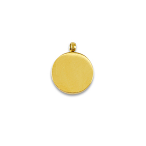 Anh&auml;nger aus Stainless Steel - Rostfreiem Stahl La Luna full moon Gold