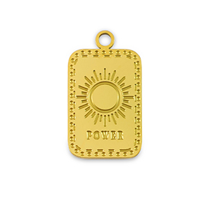 Anh&auml;nger aus Stainless Steel - Rostfreiem Stahl La Luna 'Power' Gold