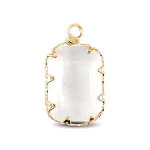 Anh&auml;nger aus Kristallglas Rectangle Crystal-gold