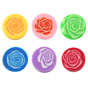 Perlen Polymer Rose 10mm Multicolour