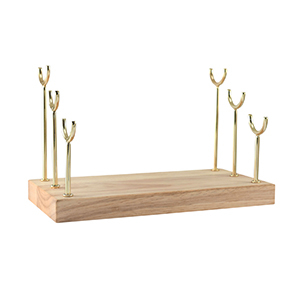 Schmuck Display f&uuml;r Ringe 3 Lagen Natural-gold