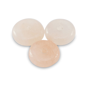 Rondell Natursteinperlen Quarz 6mm Peachy-off white