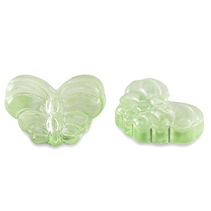 Glas Perlen Butterfly Light green