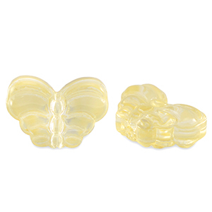 Glas Perlen Butterfly Yellow