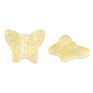 Glas Perlen Butterfly Yellow