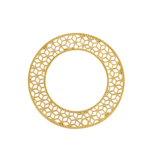 Anh&auml;nger aus Stainless Steel - Rostfreiem Stahl Bohemian 31mm Gold