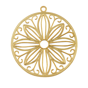 Anh&auml;nger aus Stainless Steel - Rostfreiem Stahl Bohemian 30mm Gold