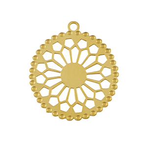 Anh&auml;nger aus Stainless Steel - Rostfreiem Stahl Bohemian 20mm Gold