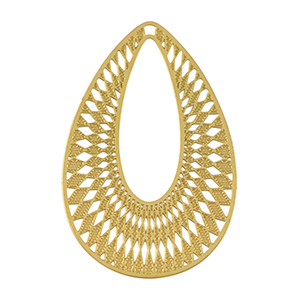 Anh&auml;nger aus Stainless Steel - Rostfreiem Stahl Bohemian Drop Gold