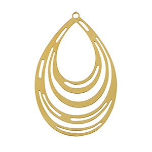 Anh&auml;nger aus Stainless Steel - Rostfreiem Stahl Bohemian Drop Gold