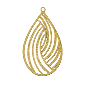 Anh&auml;nger aus Stainless Steel - Rostfreiem Stahl Bohemian Drop Gold