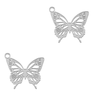 Anh&auml;nger aus Stainless Steel - Rostfreiem Stahl Butterfly Silver