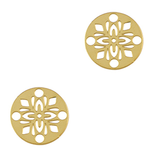 Anh&auml;nger aus Stainless Steel - Rostfreiem Stahl Zwischenst&uuml;cke Bohemian 14mm Gold