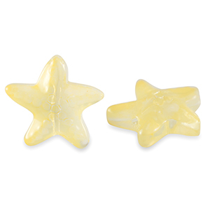 Glas Perlen Starfish Yellow