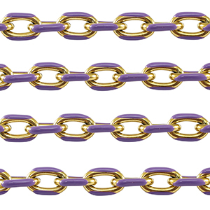 Zubeh&ouml;r aus Stainless Steel - Rostfreiem Stahl Gliederkette Ankerkette Gold-purple