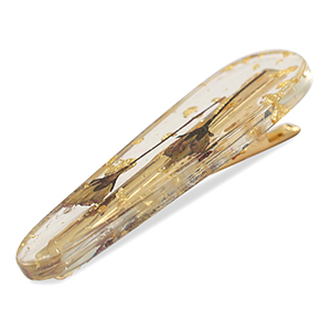 Haarschmuck Haarspang mit getrockneter Blume Burgundy red-gold