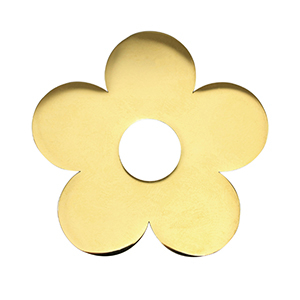 Anh&auml;nger aus Stainless Steel - Rostfreiem Stahl flower Gold
