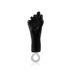 Anh&auml;nger aus Resin "Mano Fico" Black-silver