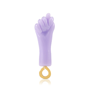 Anh&auml;nger aus Resin "Mano Fico" Sheer lilac-gold
