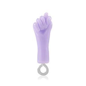 Anh&auml;nger aus Resin "Mano Fico" Sheer lilac-silver