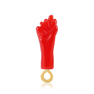 Anh&auml;nger aus Resin "Mano Fico" Red-gold
