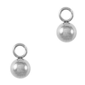 Anh&auml;nger aus Stainless Steel - Rostfreiem Stahl Ball 4mm Silver
