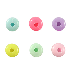 Perlen im Acryl-Look Disc Multicolour pastel