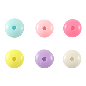 Perlen im Acryl-Look Rondelle Multicolour pastel