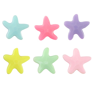 Perlen im Acryl-Look Star Multicolour pastel