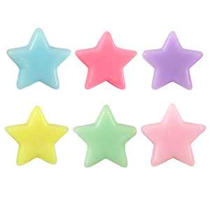 Perlen im Acryl-Look Star Multicolour pastel