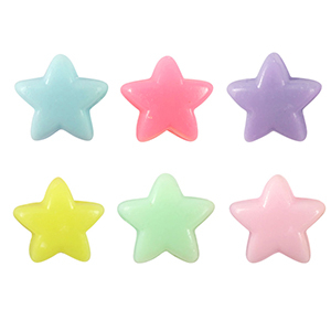 Perlen im Acryl-Look Star Multicolour pastel