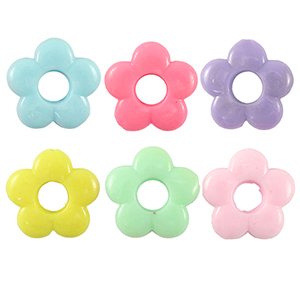 Perlen im Acryl-Look Flower Multicolour pastel