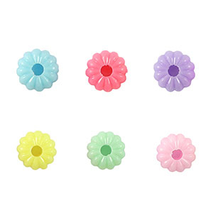 Perlen im Acryl-Look Flower Multicolour pastel
