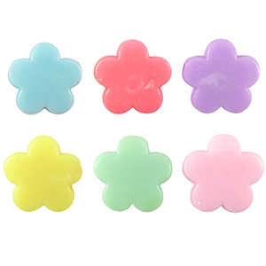 Perlen im Acryl-Look Flower Multicolour pastel