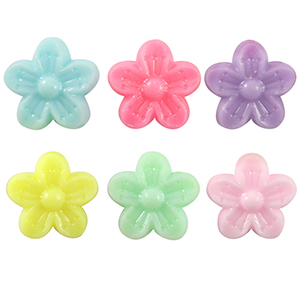 Perlen im Acryl-Look Flower Multicolour pastel