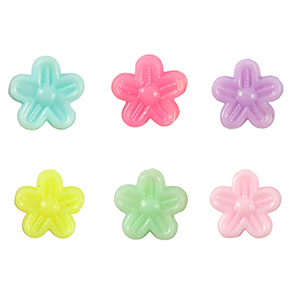 Perlen im Acryl-Look Flower Multicolour pastel